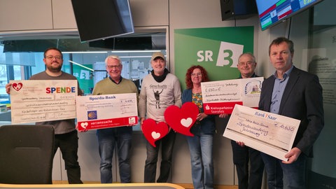 Scheckübergabe auf dem Halberg bei SR3 Saarlandwelle
