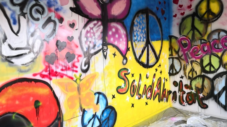 gestalteter Jugendraum in Bad Neuenahr mit dem Schriftzug SolidAHRität